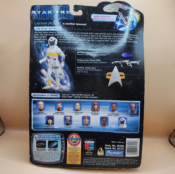 Star Trek First Contact Captain Picard in Starfleet Spacesuit Action Figure NIP - Picture 2 of 6
